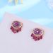 Light Luxury Exquisite Temperament Dream Catcher Colorful Water Drop Zircon Necklace Earrings Rose Gold Plated Female Jewelry_ipsvogv.com