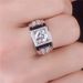 Fahionable And Elegant Square Diamond-Studded Ring, Trendy Men' With Clutered Starlight, Wedding Ring For_ipsvogv.com