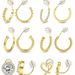 Hot Sale Real Gold Brass Electroplating Fashionable Simple And Versatile Twisted Ear Clip Ladies Earrings Set_ipsvogv.com