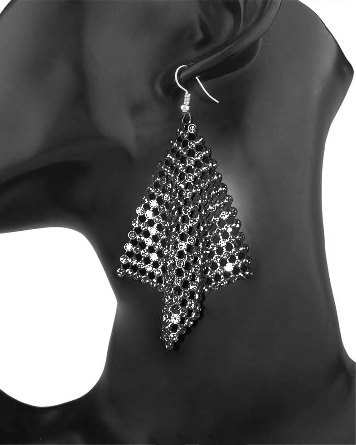 Personality Earrings Geometric Sequins Aluminum Mesh Earrings Ins Style Dress Earrings Square Fashion Earrings For Women_ipsvogv.com