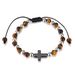 Men And Women's Jewelry Fashion Bracelet Stainless Steel Personality Cross Black Gallstone Splicing Tiger Eye Stone_ipsvogv.com