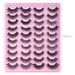 Hot Selling 20 Pairs of Mixed Natural Thick Eyelashes Chemical Fiber Eyelashes Messy and Slender Eyelashes_ipsvogv.com
