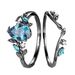 Sanjie Blue Topaz Natural Ring Fashion Inlaid Water Drop Jewelry_ipsvogv.com