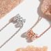Gold Inlaid Transfer Bead Pendant Collarbone Chain, Threaded Rotating Full Dia Small Waist Necklace_ipsvogv.com