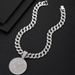 Niche Personalized Hip Hop 3D Full Diamond Number 7 Round Medal Men's Cuban Necklace_ipsvogv.com