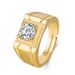 Korean Version Flash Sand Plated Domineering Fashion Inlaid Zircon Kwai Men's Ring_ipsvogv.com