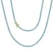 Blue Turquoise Clavicle Brass Gold Plated Single Row 3mm Hip Hop Tennis Chain Necklace Jewelry_ipsvogv.com