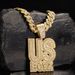 Hip Hop Full Diamond Letter Pendant High Quality Versatile Alloy Water Diamond Letter Hip Hop Necklace Hot Collection_ipsvogv.com