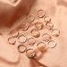 New V-shaped Leaf Eyes, Geometric Circles, Moon Rings, 18 Piece Set, Ring Set_ipsvogv.com