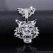 Unisex Cool Three Dimensional Full Diamond New Oil Painting Tiger Head Pendant Trendy Personality Men's Hip Hop Necklace_ipsvogv.com
