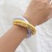 Women's Jewelry Stainless Steel Fashion Double Ring Gold Bracelet Personality Simple Cold Style Titanium Steel Retro Jewelry_ipsvogv.com