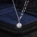 Difeng 999 Foot Silver Patchwork Pearl Necklace For Women, Niche Ins, Light Luxury Style Collarbone Chain,_ipsvogv.com