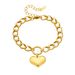 INS Stainless Simple Thick Heart Titanium Steel Cuban Chain Heart-shaped Bracelet Jewelry For Women_ipsvogv.com