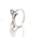 Women's Jewelry Elegant Bow Ring With Zircon Stones, Silver-Toned Copper Alloy Statement Ring For Valentine's Day, Birthday Gift, Fashion Accessory_ipsvogv.com