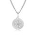 Stainless Steel Compass Pendant Necklace Punk Style Non Fading Coin Compass Men's Hip Hop Necklace_ipsvogv.com