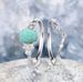 Xiyin Fashion Turquoise Simple Alloy Pair Ring Women's Jewelry_ipsvogv.com