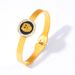 Punk Style Diamond Studded Lion Head Round Brand Elastic Opening Titanium Steel Gold-plated Bracelet, Niche Personalized_ipsvogv.com