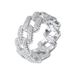 Men's Jewelry Hip Hop Ring Zircon Cuban Chain Ring Copper Micro Inlaid Zircon Hip Hop Ring Personality Trend_ipsvogv.com