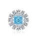 Premium Sea Blue Ice Flower Cut With Adjustable Female Opening, Light Luxury Green High Carbon Diamond Ring_ipsvogv.com
