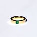Card Set Natural Emerald Zircon Ring Gold-plated Green Men's Simple And Trendy Ins Domineering Style_ipsvogv.com