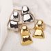 E12698 Fashion Commuter Smooth Geometric Quadrilateral Conjoined Simple Metal Wind Earrings_ipsvogv.com