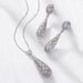 new Water Drop Simple Necklace S925 Silver Hollow Full Inlaid White Zirconium Clavicle Chain Fashion Light Luxury Noble_ipsvogv.com