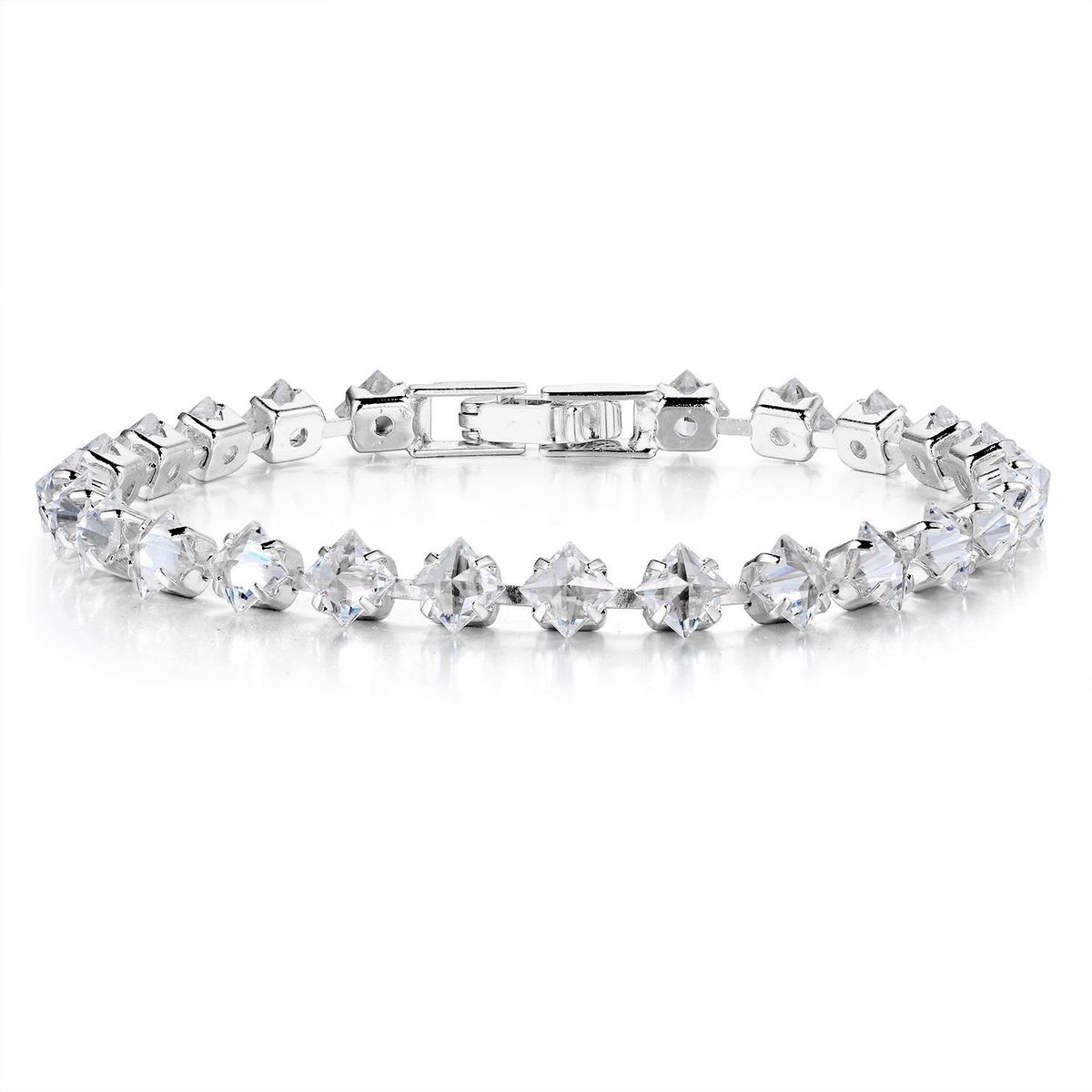 Unisex star shaped full zircon bracelet for women tennis chain crystal bracelet_ipsvogv.com
