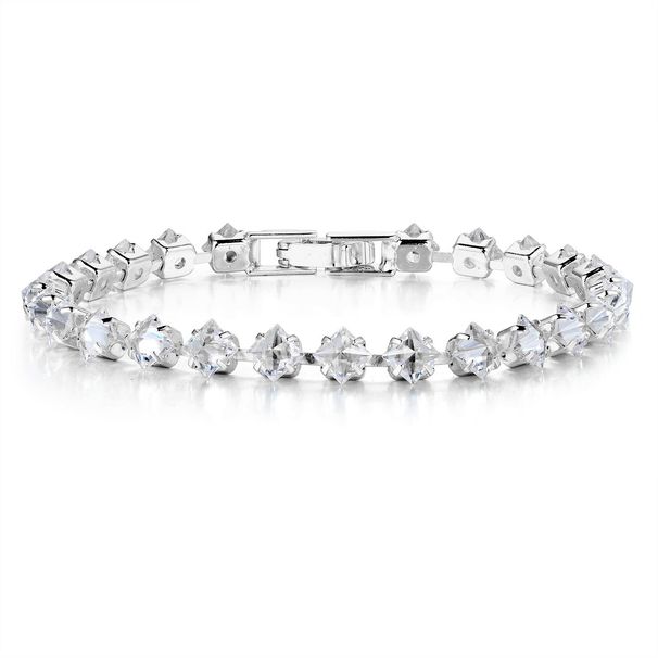 Unisex star shaped full zircon bracelet for women tennis chain crystal bracelet_ipsvogv.com