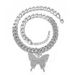 Fashion hot style cool ins style butterfly simple versatile necklace niche hip hop hiphop necklace_ipsvogv.com