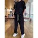 Men's Clothing short sleeved trousers suit men's loose large size cool high end two piece suit for middle aged and young people sports a set of_ipsvogv.com