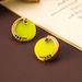 Moon Lake: Japanese Korean Fresh Crescent Round Inlaid Zircon with Fashionable and Stylish Style Earrings_ipsvogv.com