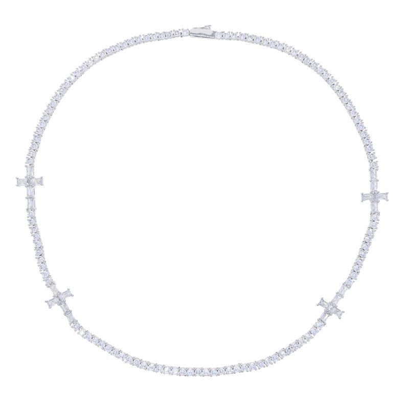 Men's Jewelry Tennis Chain Necklace Pendant Jewelry Full Diamond Cuban Chain Chain_ipsvogv.com