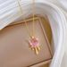 Steel 【 Titanium 】 Love Tassel Light Luxury Temperament Gorgeous Full Diamond Necklace Women's Versatile Collarbone 【 】_ipsvogv.com