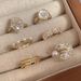 Fashionable New Pearl Flower Opening For Women With A Niche Design, High-end And Exquisite, Versatile, Diamond Studded_ipsvogv.com