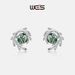 Green moss stone jewelry set S925 silver earrings women's water grass agate earrings fashionable_ipsvogv.com