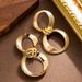 Fashionable Minimalist Style Double Ring Pendant For Women With A Sense Of Luxury, Light And Luxurious Silver Needle_ipsvogv.com