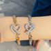 Women's Jewelry Copper Zircon Stainless Steel Couple Titanium Steel Love Bracelet Necklace Crystal Set_ipsvogv.com