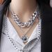 European And American Jewelry New Simple Multi-layer Fashion Versatile Relief Queen Portrait Pendant Alloy Necklace Women_ipsvogv.com