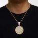 New Creative Round Shield Pattern Hip Hop Trendy Men's Pendant Necklace_ipsvogv.com