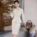 Women's Clothing Long Sleeve High-end Temperament Professional Suit Goddess Fan Two-piece Dress Celebrity Style_ipsvogv.com