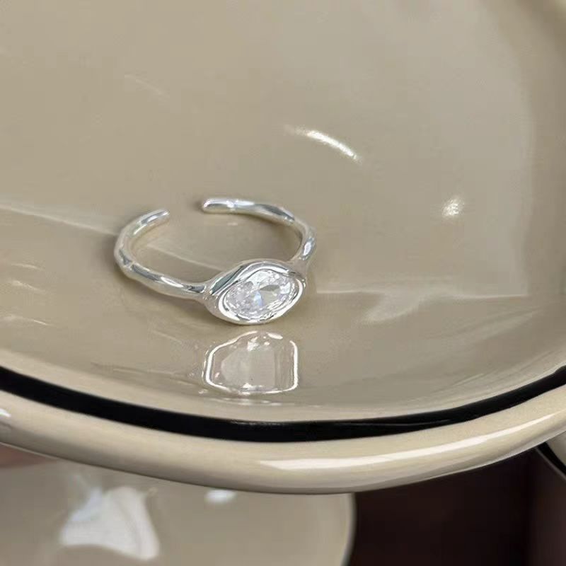 Light Luxury Niche Love Zircon Open For Women With A Sense Of Luxury, Fashionable And Versatile. Adjustable Index Finger_ipsvogv.com