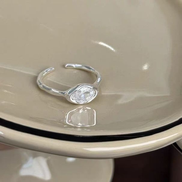 Light Luxury Niche Love Zircon Open For Women With A Sense Of Luxury, Fashionable And Versatile. Adjustable Index Finger_ipsvogv.com
