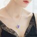 TK Fashion Ocean Heart Necklace Women's Personalized Colorful Copper Clavicle Chain Inlay_ipsvogv.com