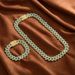 Hip Hop 15mm Bar Full Diamond Cuban Chain Trendy Brand Personality Alloy Rhinestone Necklace_ipsvogv.com