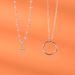 Jewelry Double-layer Hollowed Out Minimalist Small Round Bead Chain Style Metal Ring Pdant Collarbone Necklace For_ipsvogv.com
