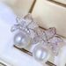 Cao Shi's Exquisite and Fashionable Classic Set Pearl Flower Earrings Jewelry Accessories_ipsvogv.com