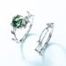 global Spot Delivery S925 Silver Green Moss Ring Female Water Grass Agate Ring Fashionable Unique_ipsvogv.com
