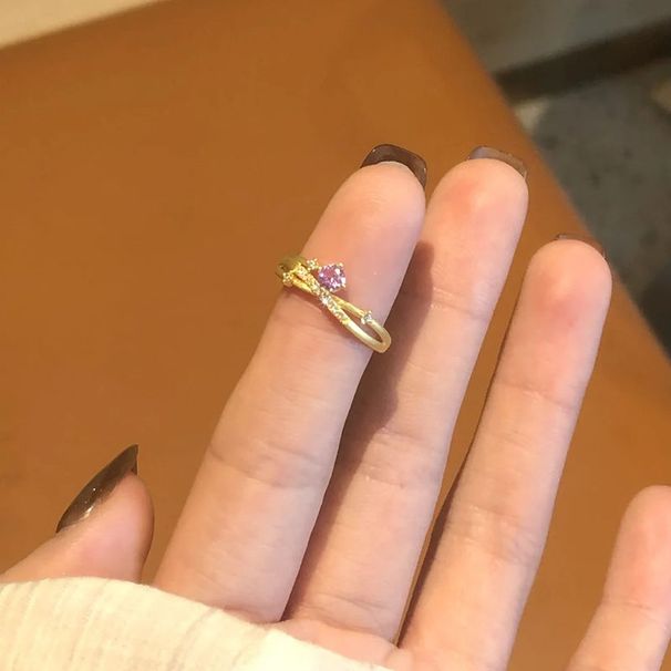 Purple Zircon Cross Star Orbit Rin, Female Niche Unique Desin, 2025 New Liht Luxury Hih-end Feelin Index Finer_ipsvogv.com