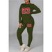Women's Clothing Large size fat woman autumn and winter women's clothing printed personality casual two piece suit_ipsvogv.com