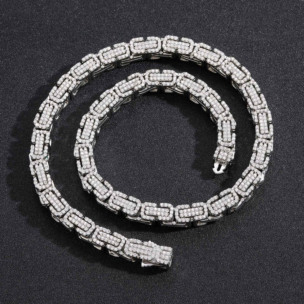 Men’s Jewelry Set Fashion Hip Hop Necklace Micro Inlaid Zircon Chain Three Dimensional Men's Personality Trend Niche Necklace_ipsvogv.com